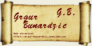 Grgur Bunardžić vizit kartica